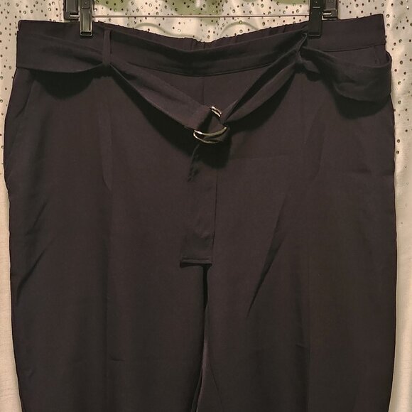 C by One XL Dress Pants – Black with Ribbon Belt - Picture 1 of 3